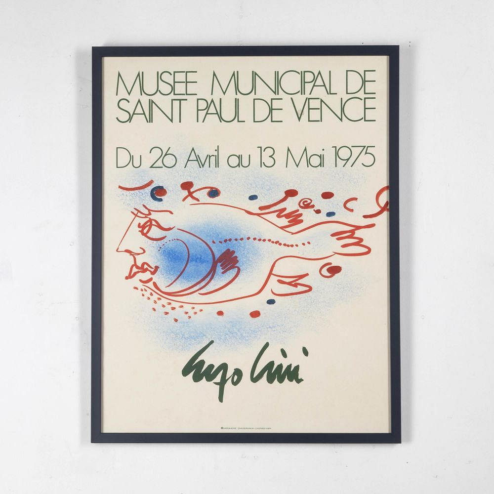 20th Century French Hand Painted Print by Enzo Cini WD2927091