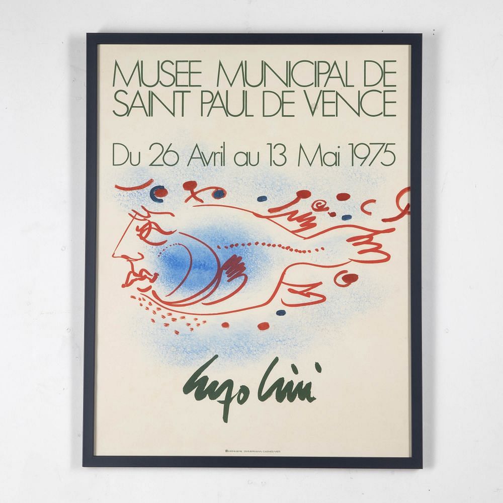20th Century French Hand Painted Print by Enzo Cini WD2927091
