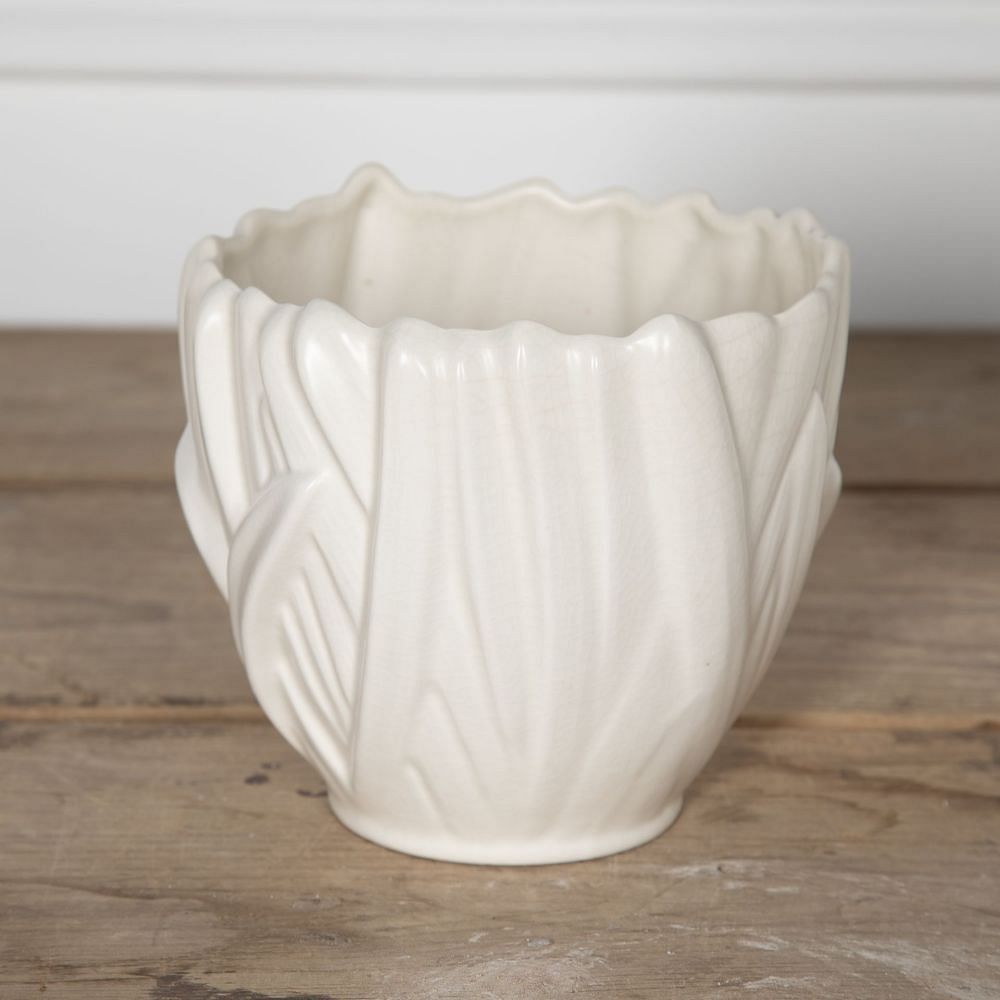20th Century English White Glazed Flower Vases WD7231488
