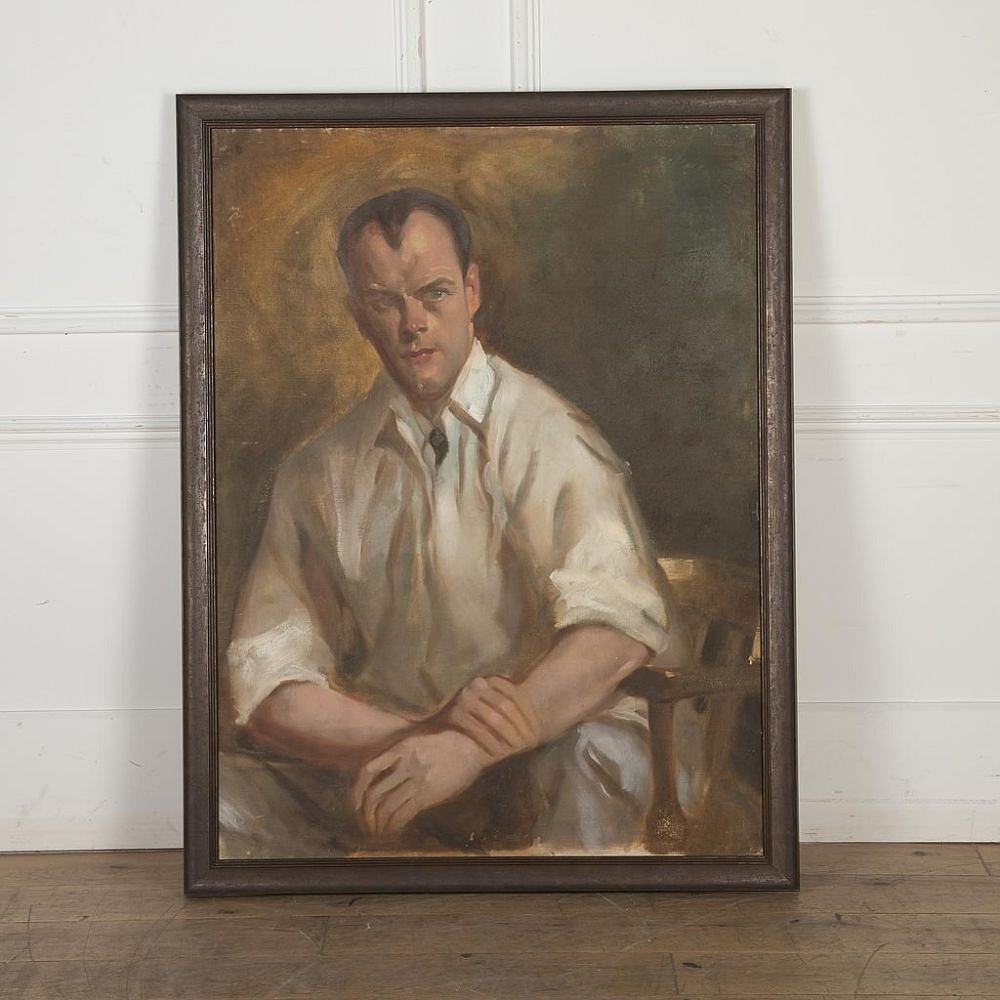 SALE: Large 20th Century Oil on Board of a Young Gentleman by John Watkins WD8023018