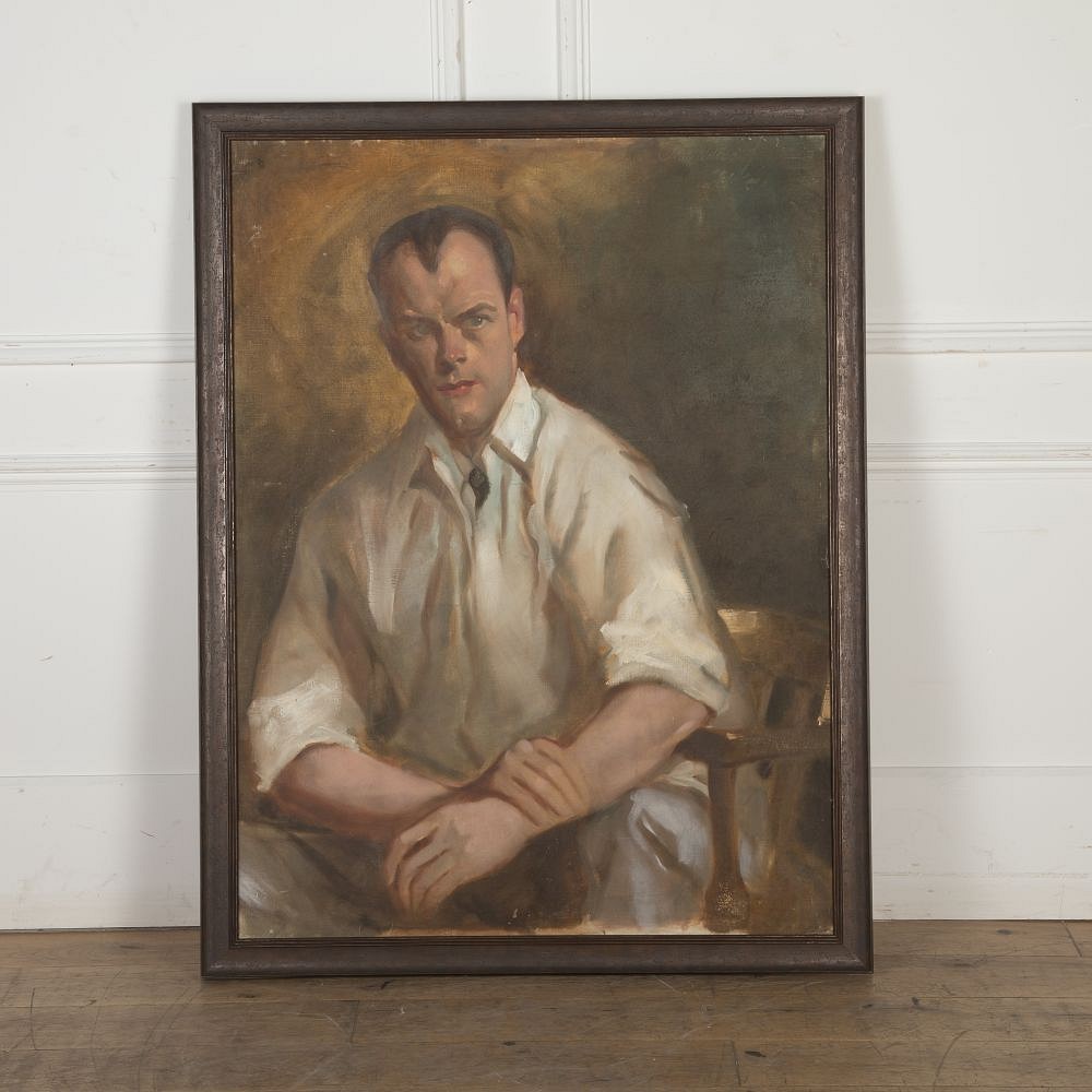 SALE: Large 20th Century Oil on Board of a Young Gentleman by John Watkins WD8023018