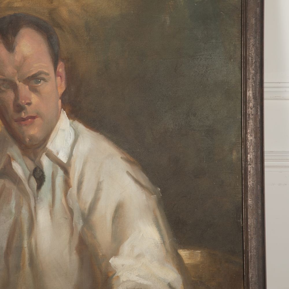 SALE: Large 20th Century Oil on Board of a Young Gentleman by John Watkins WD8023018