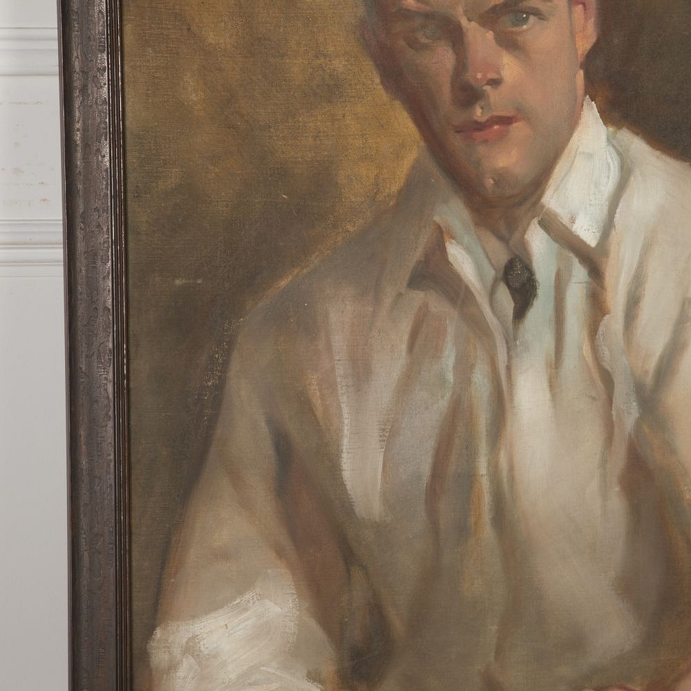 SALE: Large 20th Century Oil on Board of a Young Gentleman by John Watkins WD8023018