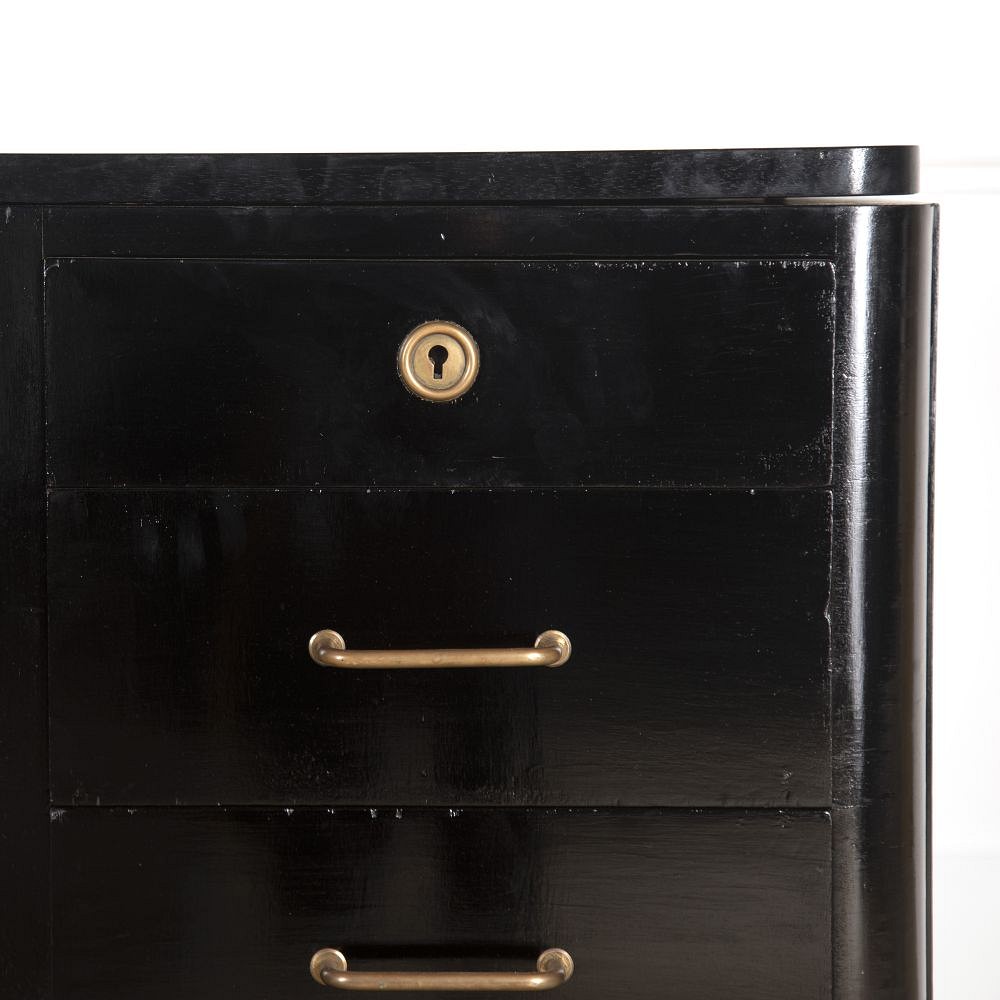 French Ebonised 1960s Pedestal Desk DA4814133