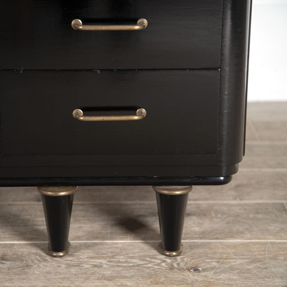 French Ebonised 1960s Pedestal Desk DA4814133