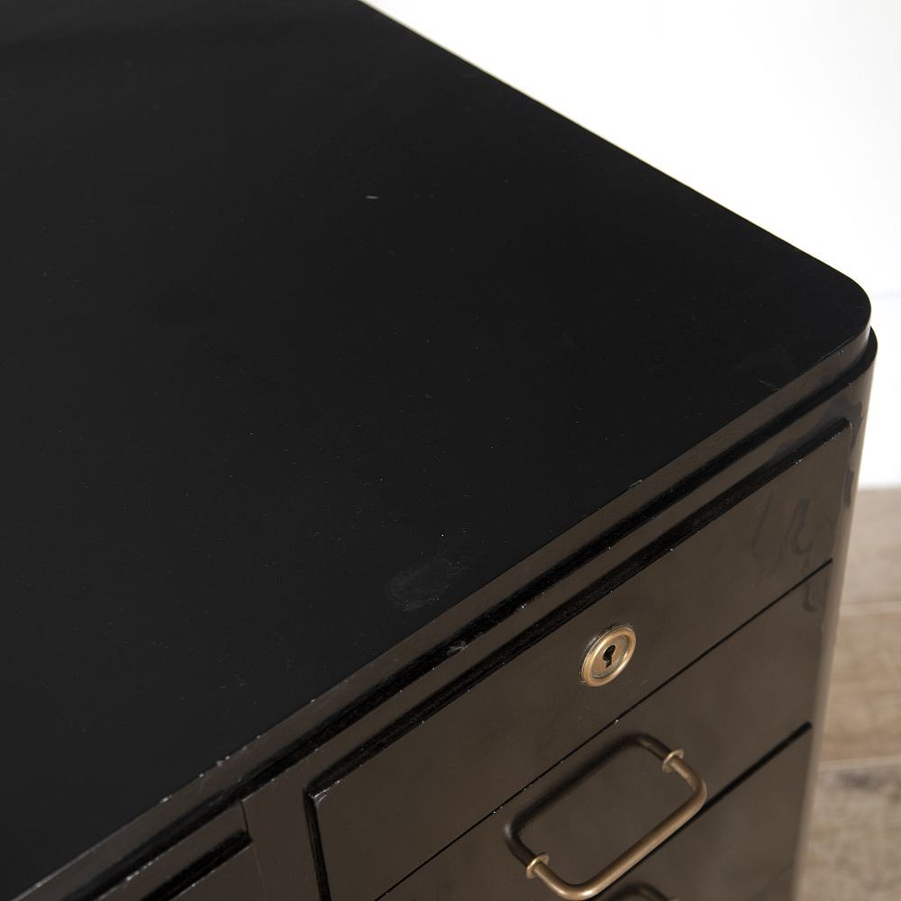 French Ebonised 1960s Pedestal Desk DA4814133