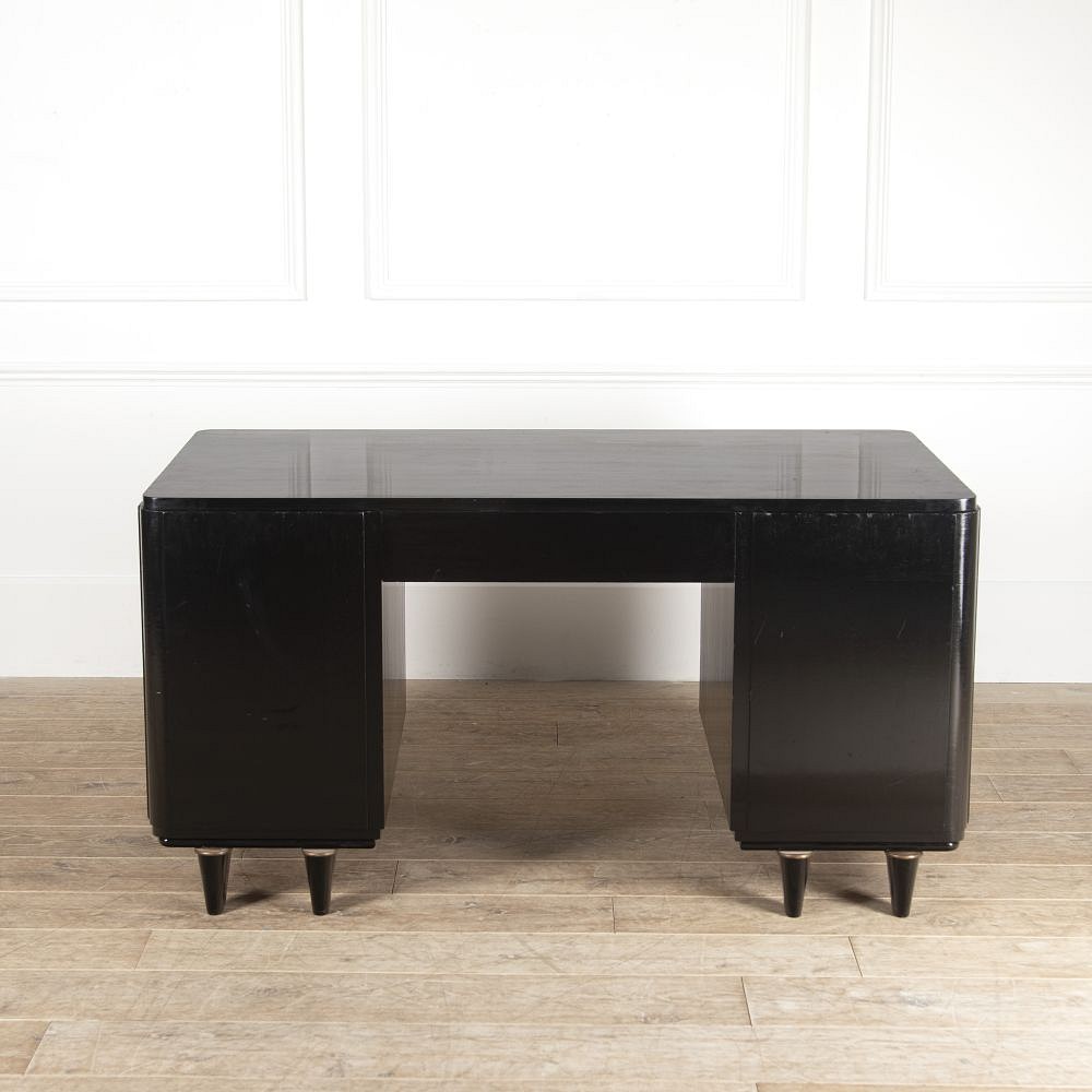 French Ebonised 1960s Pedestal Desk DA4814133