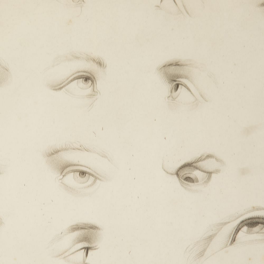 Set of Four Framed Engravings of Facial Features from Ackermann's 'Cabinet of Arts' WD8015115