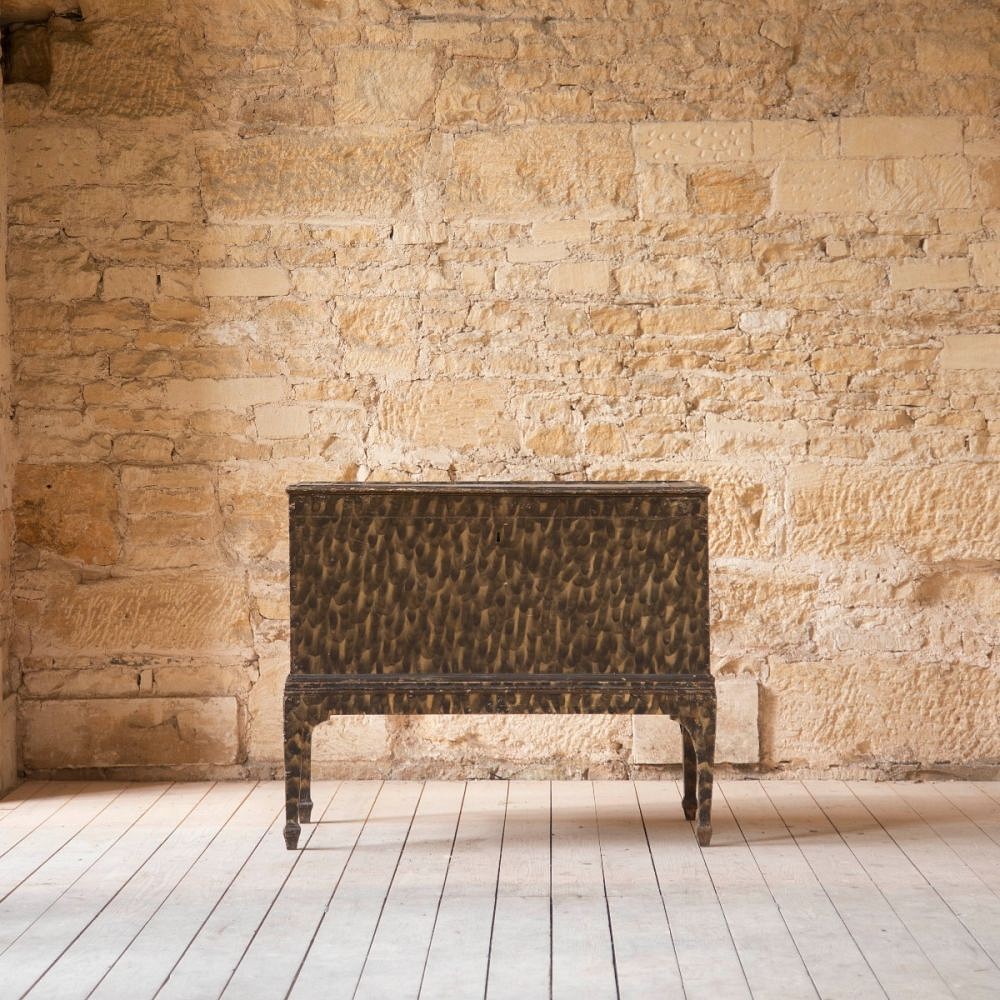 American 18th Century Painted Chest on Stand CB0910096