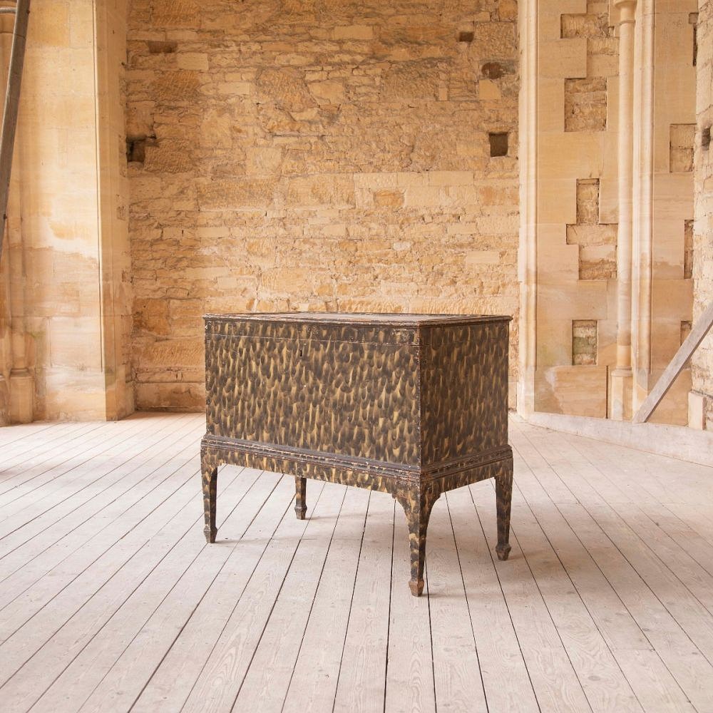 American 18th Century Painted Chest on Stand CB0910096