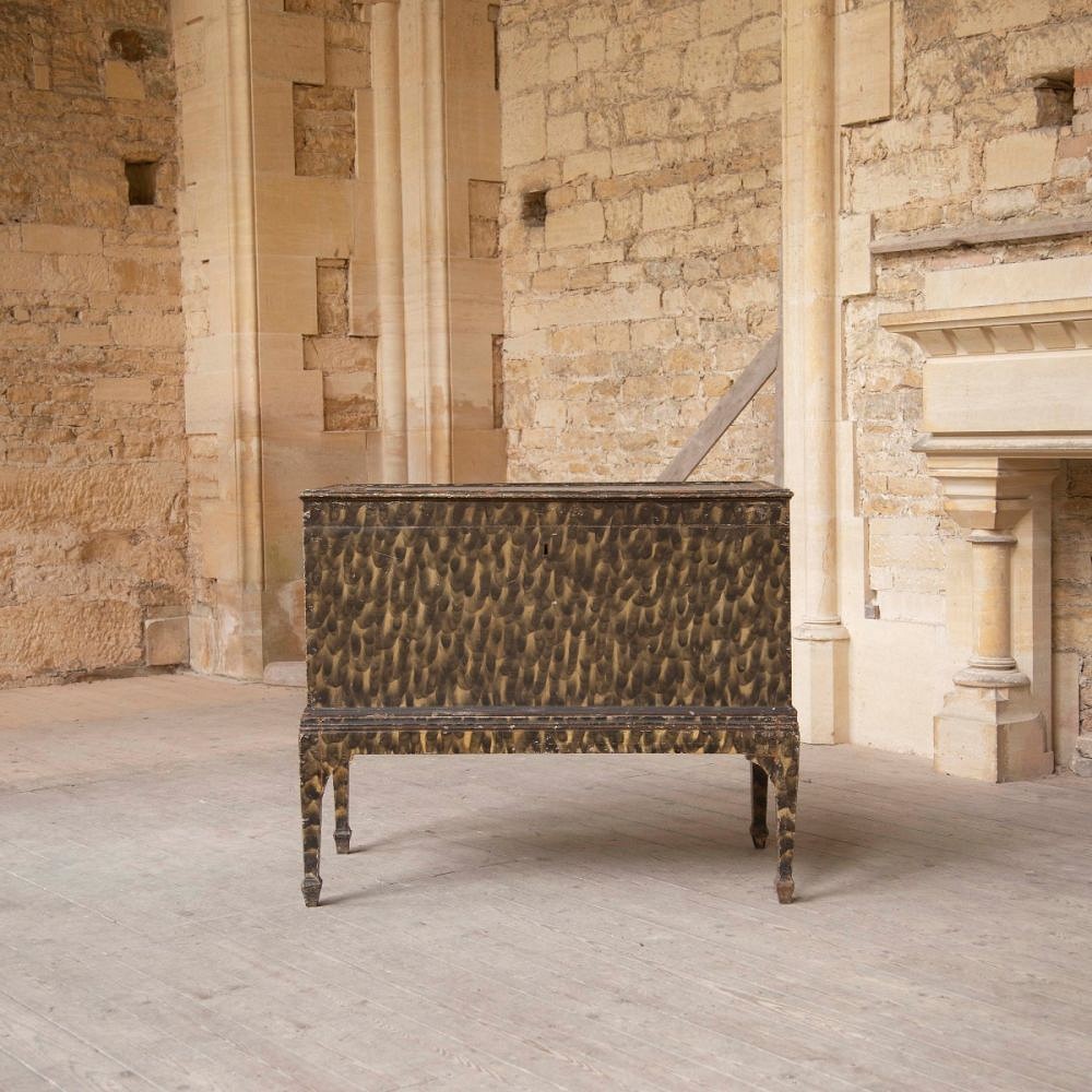 American 18th Century Painted Chest on Stand CB0910096