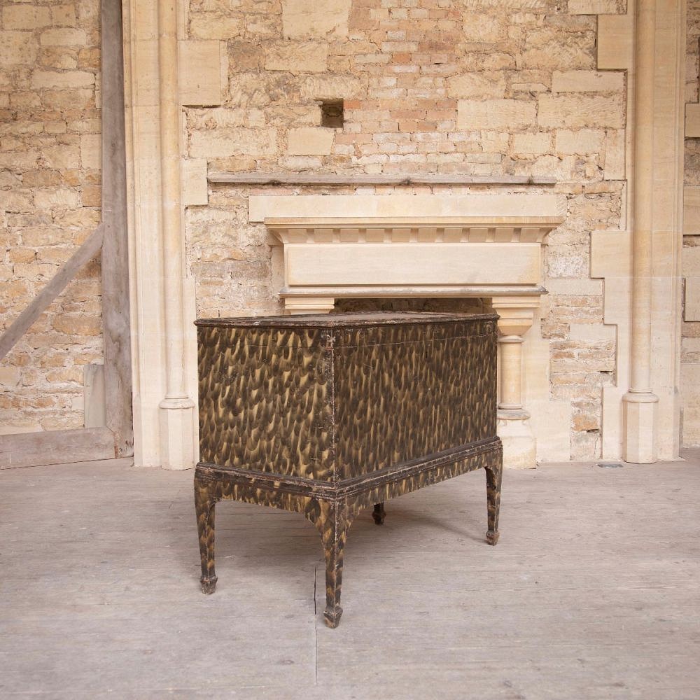 American 18th Century Painted Chest on Stand CB0910096