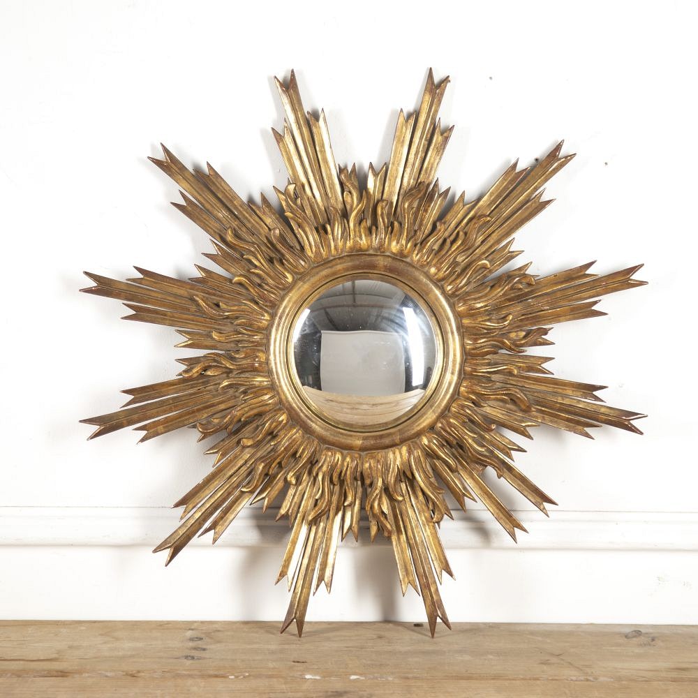 Carved Wooden Sunburst Mirror MI6018675