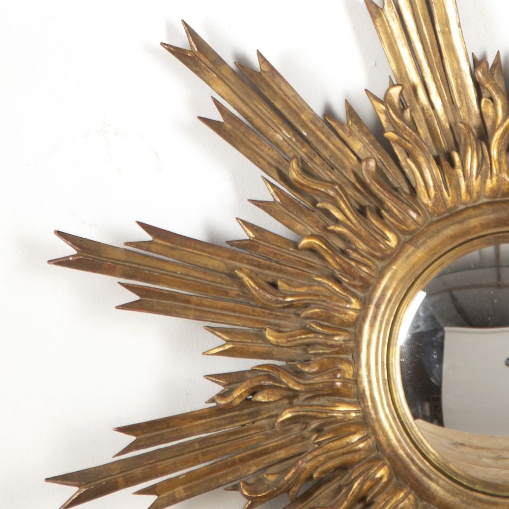 Carved Wooden Sunburst Mirror MI6018675