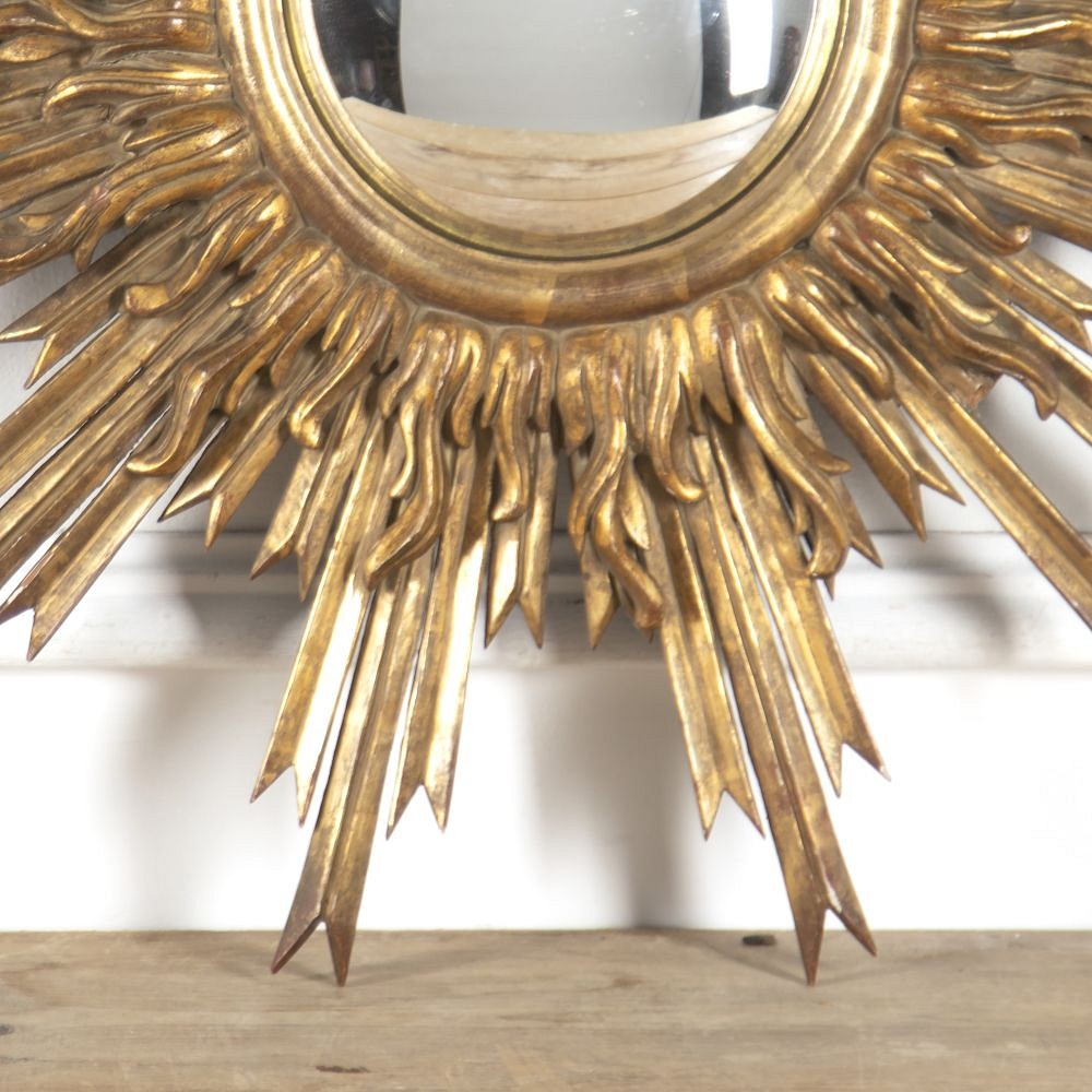 Carved Wooden Sunburst Mirror MI6018675