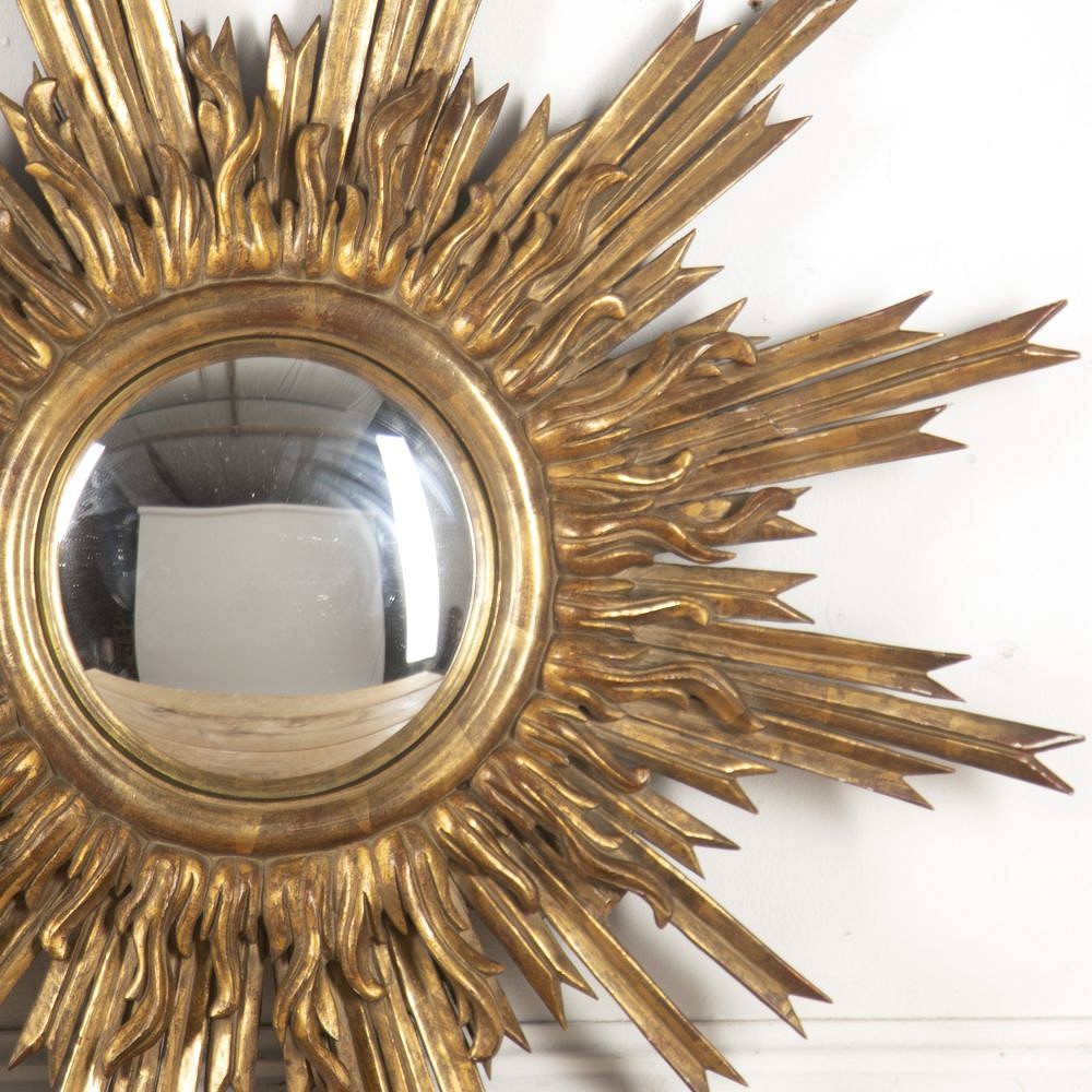 Carved Wooden Sunburst Mirror MI6018675