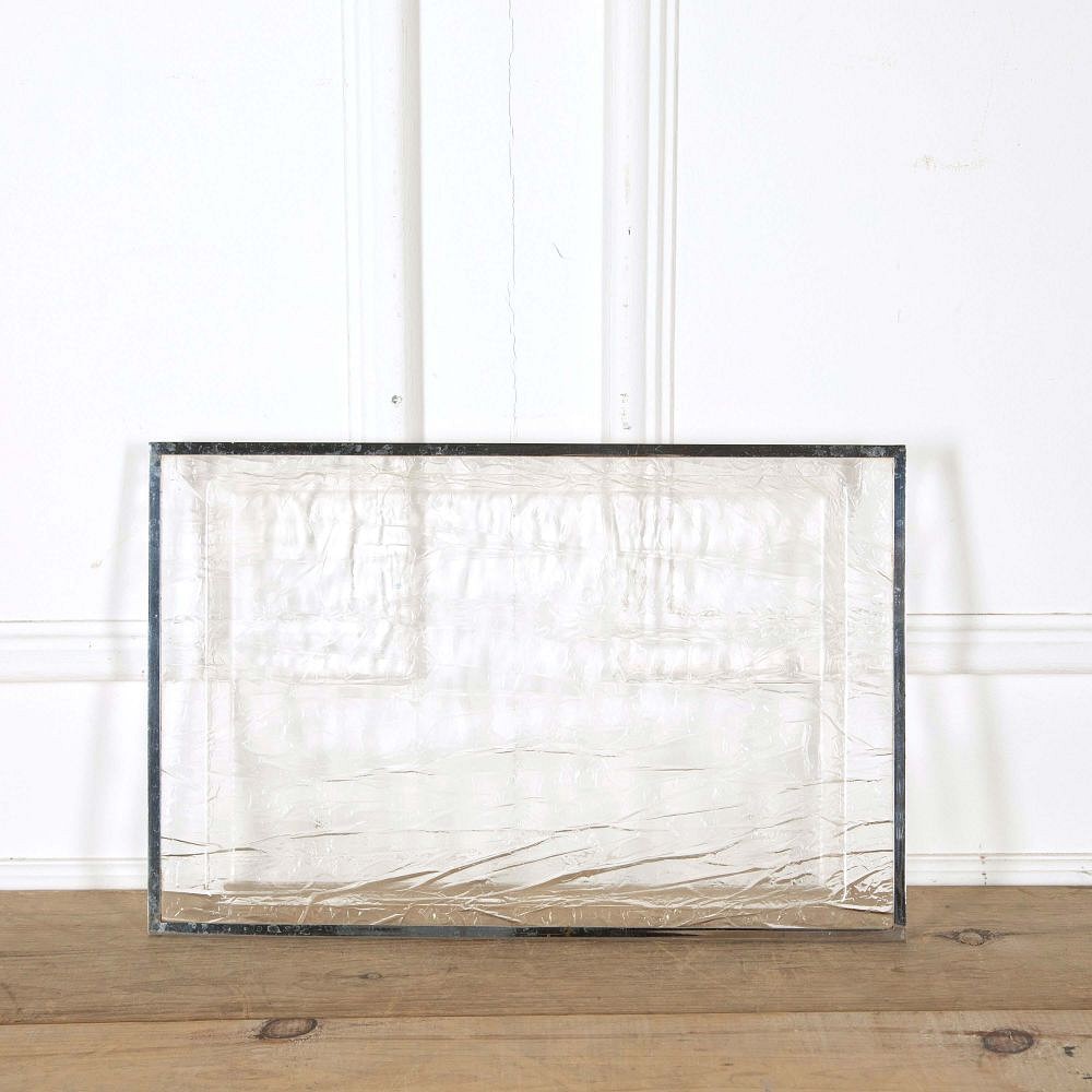 Clear Lucite Tray with Chrome Edging WD298588