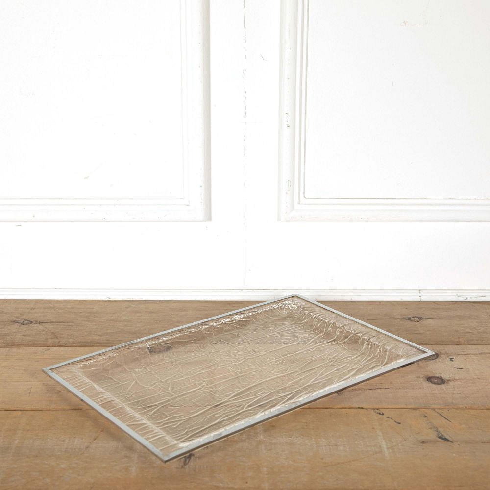 Clear Lucite Tray with Chrome Edging WD298588