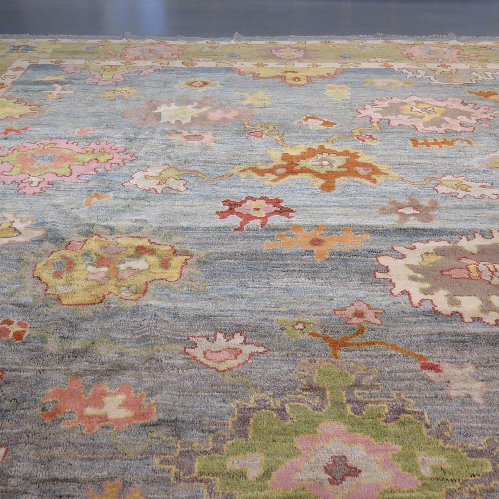 Contemporary Handwoven Oushak Carpet RT4927309