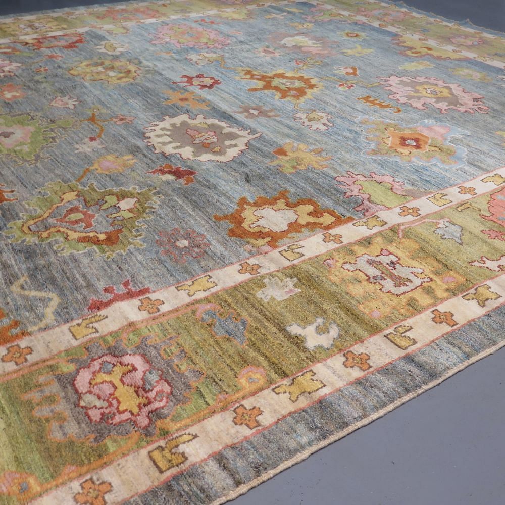 Contemporary Handwoven Oushak Carpet RT4927309
