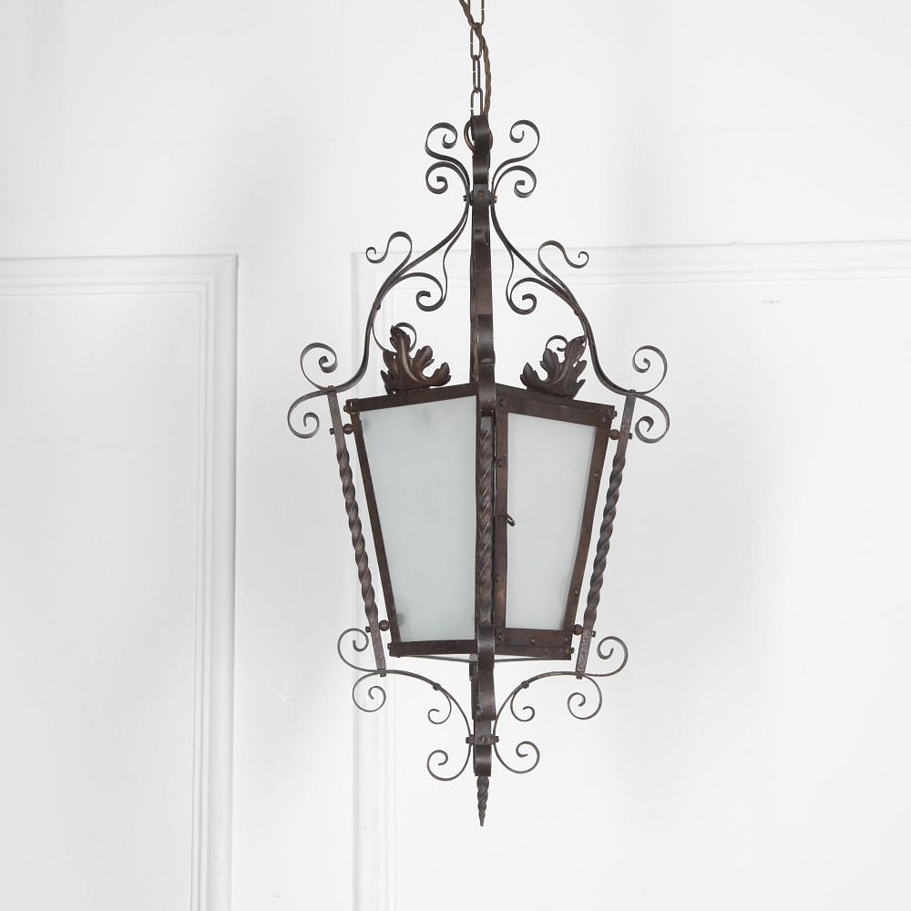 Early 20th Century Wrought Iron Lantern LL2129867