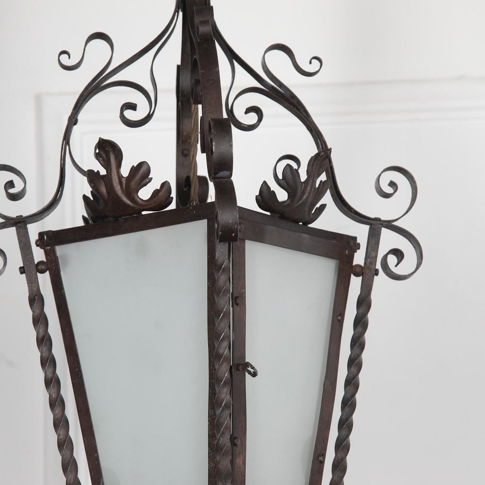 Early 20th Century Wrought Iron Lantern LL2129867
