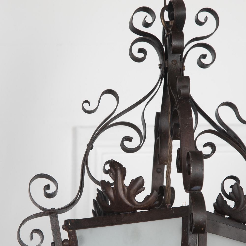 Early 20th Century Wrought Iron Lantern LL2129867