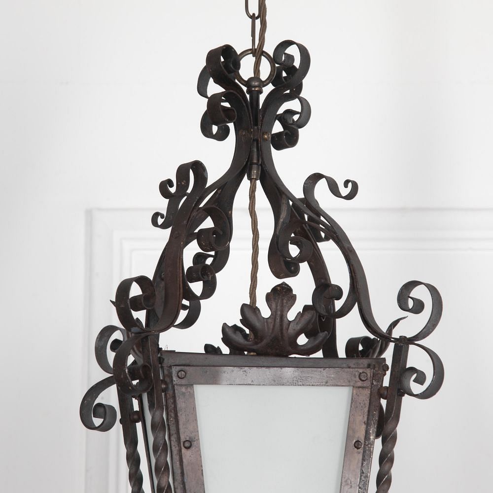 Early 20th Century Wrought Iron Lantern LL2129867