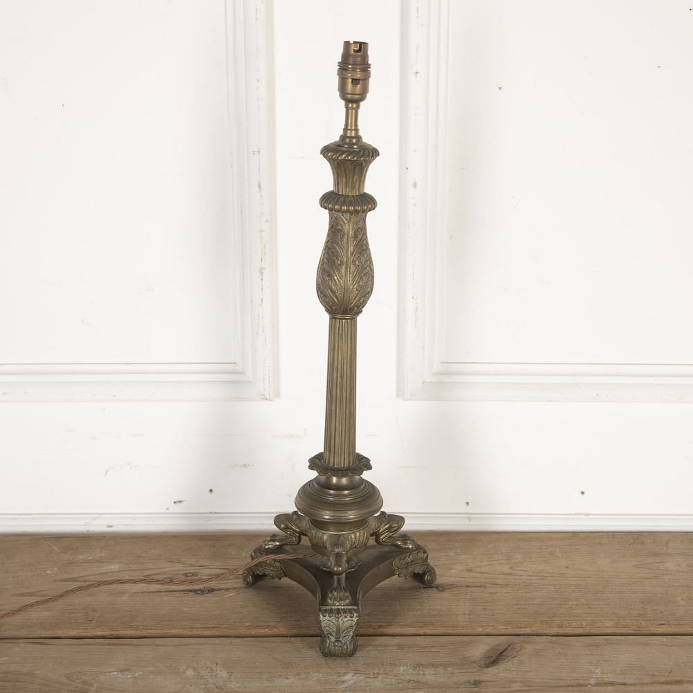 English William IV Gilt Brass Lamp LT2710416