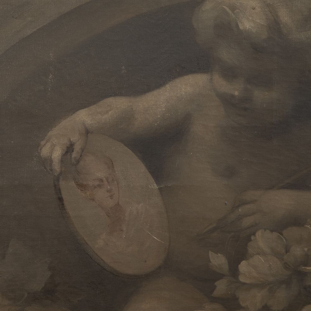 19th Century French Grisaille Painting of A Cherub WD1521008