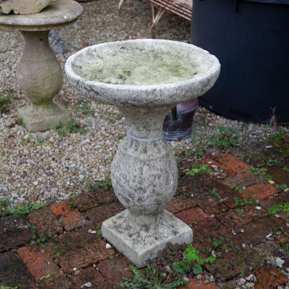 Stone Birdbath on Baluster Pedestal GA1961618