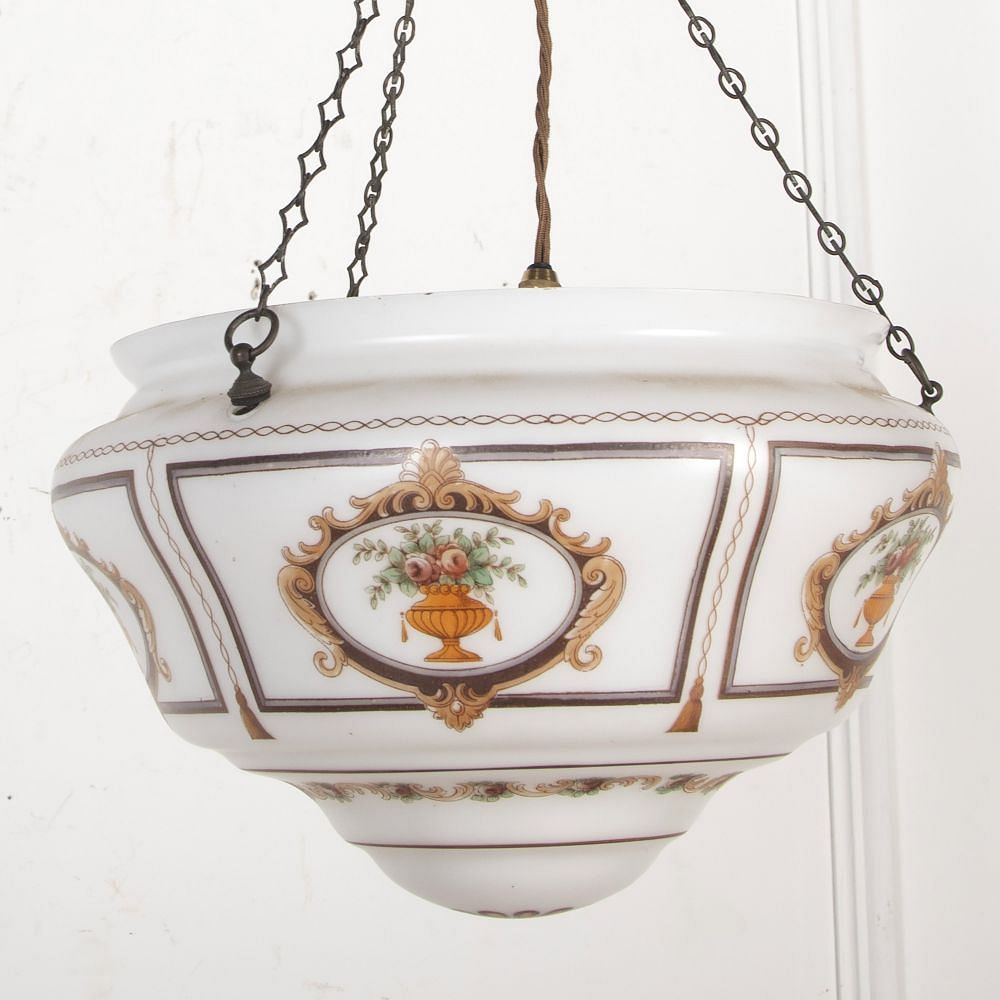 20th Century Hand Painted Hanging Shade LC3625729