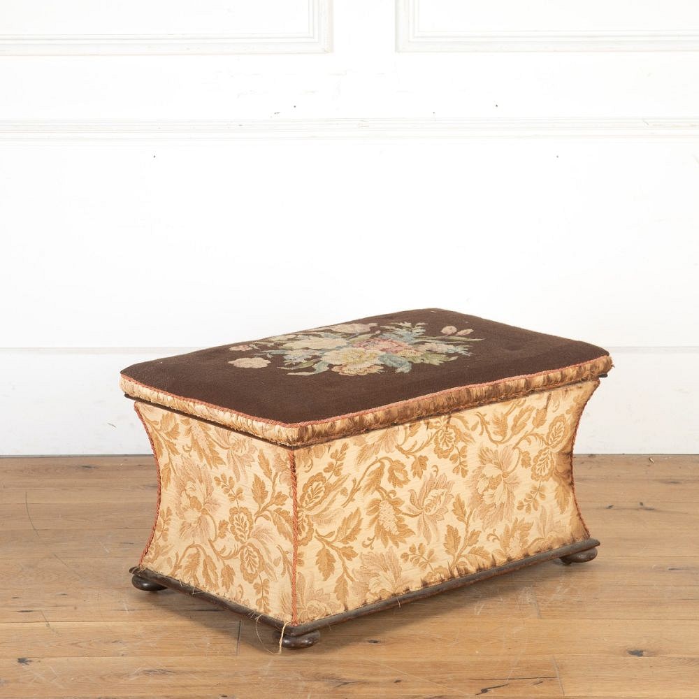 English 20th Century Needlepoint Ottoman ST5558030