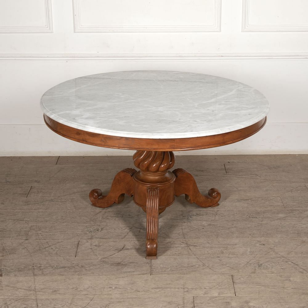 Large 20th Century Round Marble Top Table TD5227222