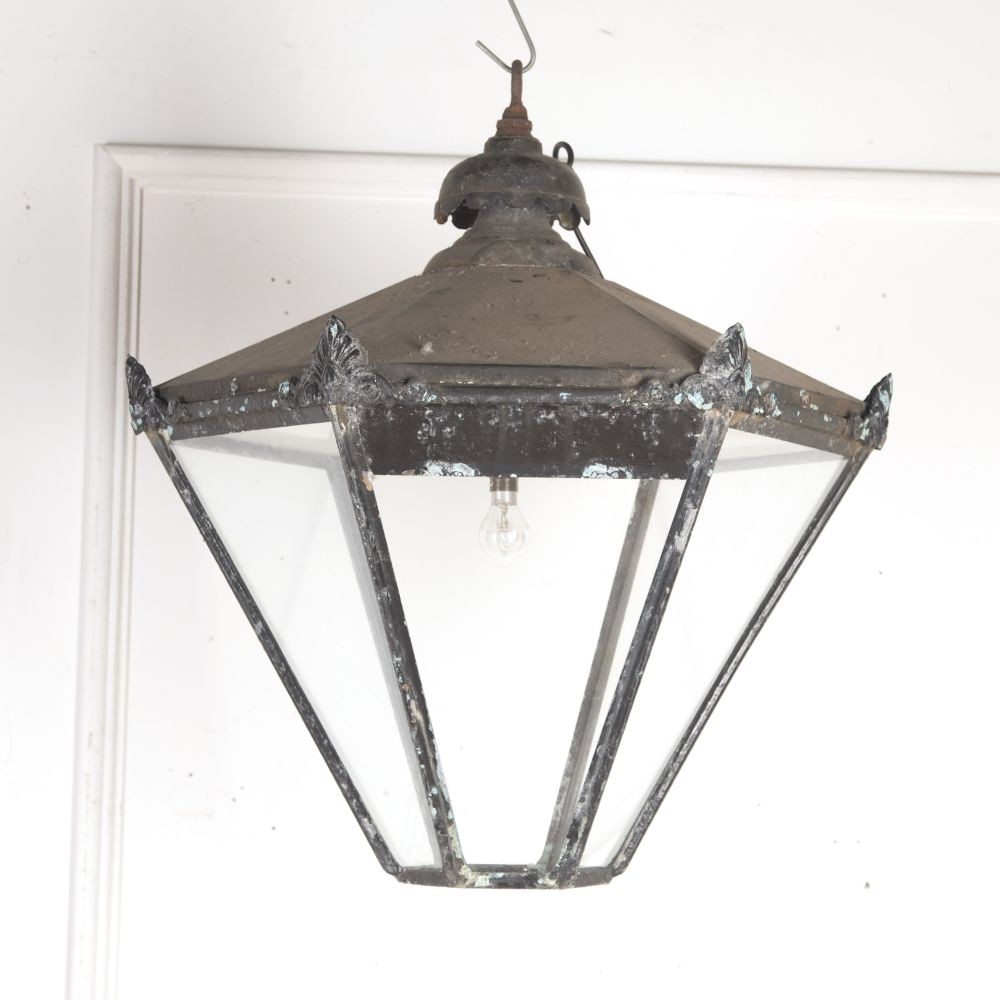 Large Black Painted Lantern LL5558024