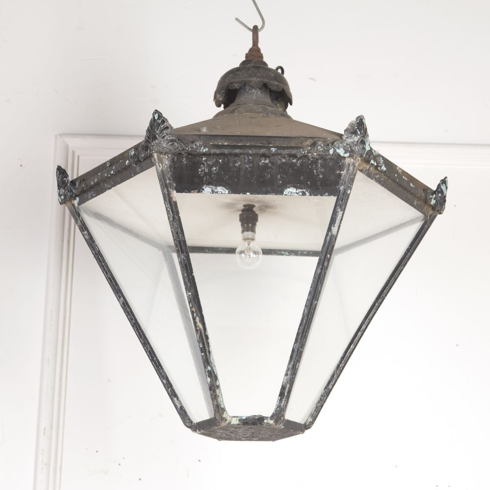Large Black Painted Lantern LL5558024