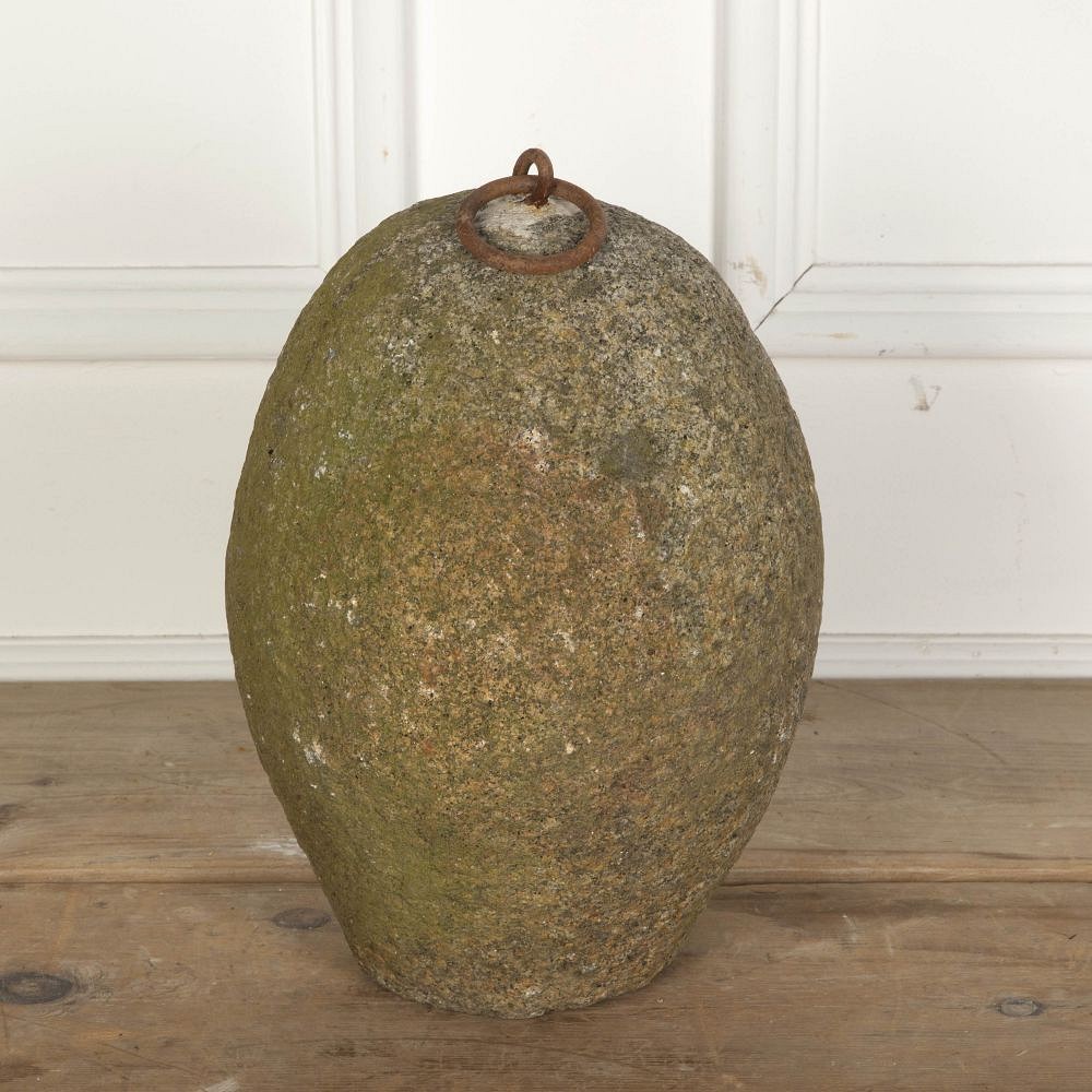 Large Early 19th Century French Ovoid Farm Weight DA8528058