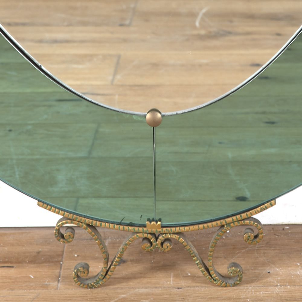 Italian Coloured Glass Oval Mirror MI5359303