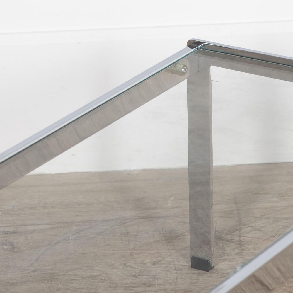 Mid-Century Chrome and Glass Coffee Table CT0430162