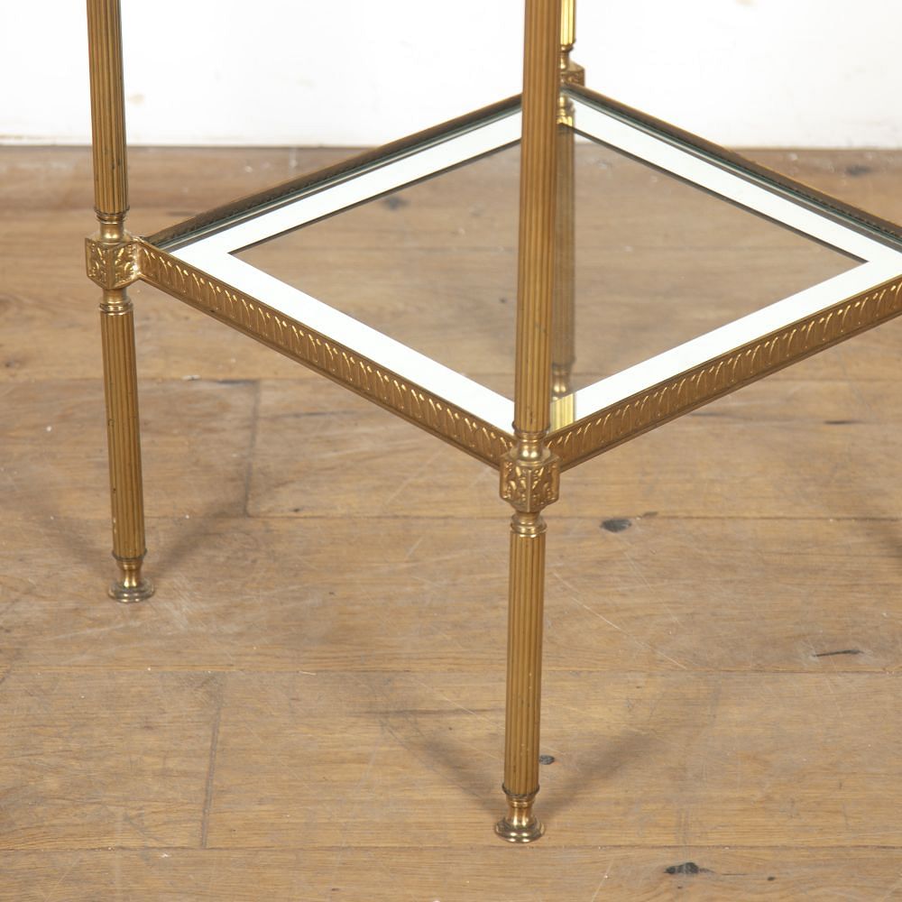 Mid-Century French Glass and Brass Side Table CO5919414