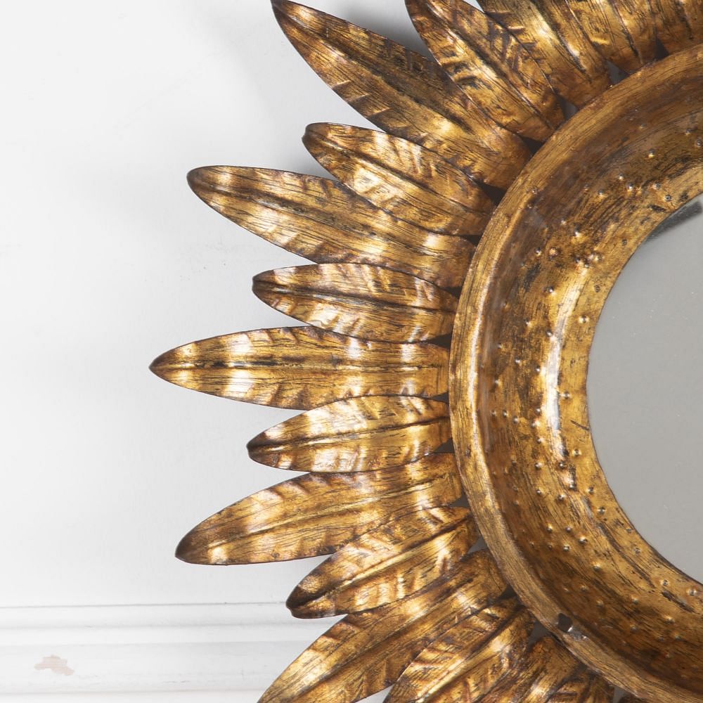 20th Century Gilt Metal Sun Mirror MI3424955