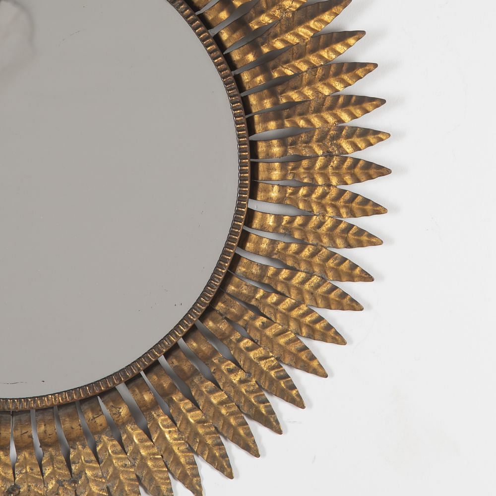 20th Century Spanish Gilt-metal Sun Mirror MI3423704