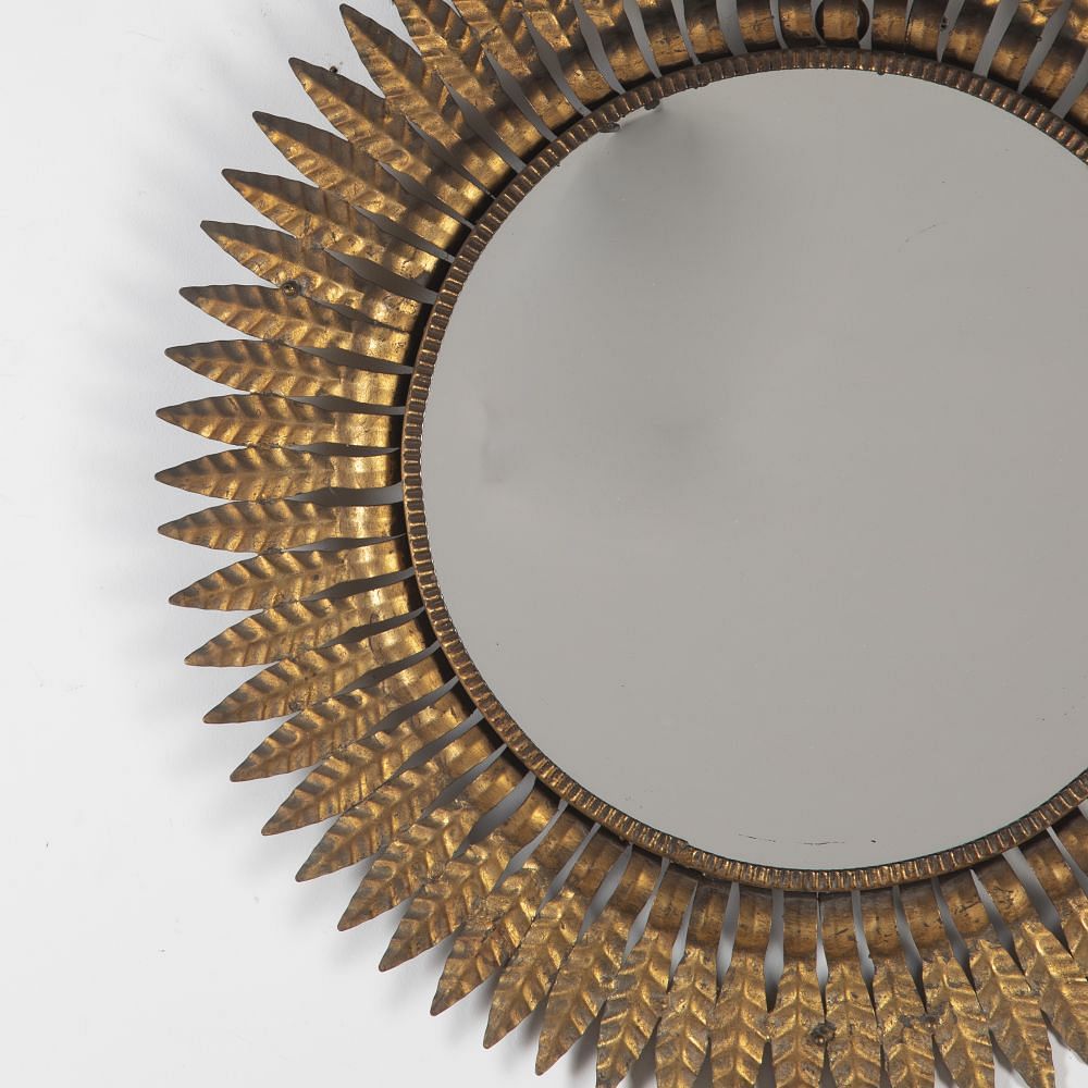 20th Century Spanish Gilt-metal Sun Mirror MI3423704