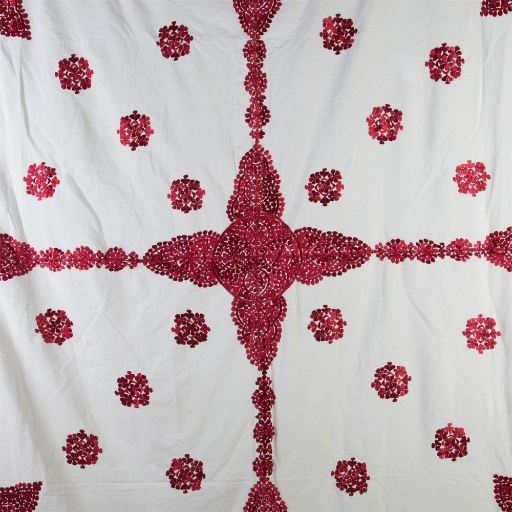 Moroccan Silk Embroidered Throw RT0153923