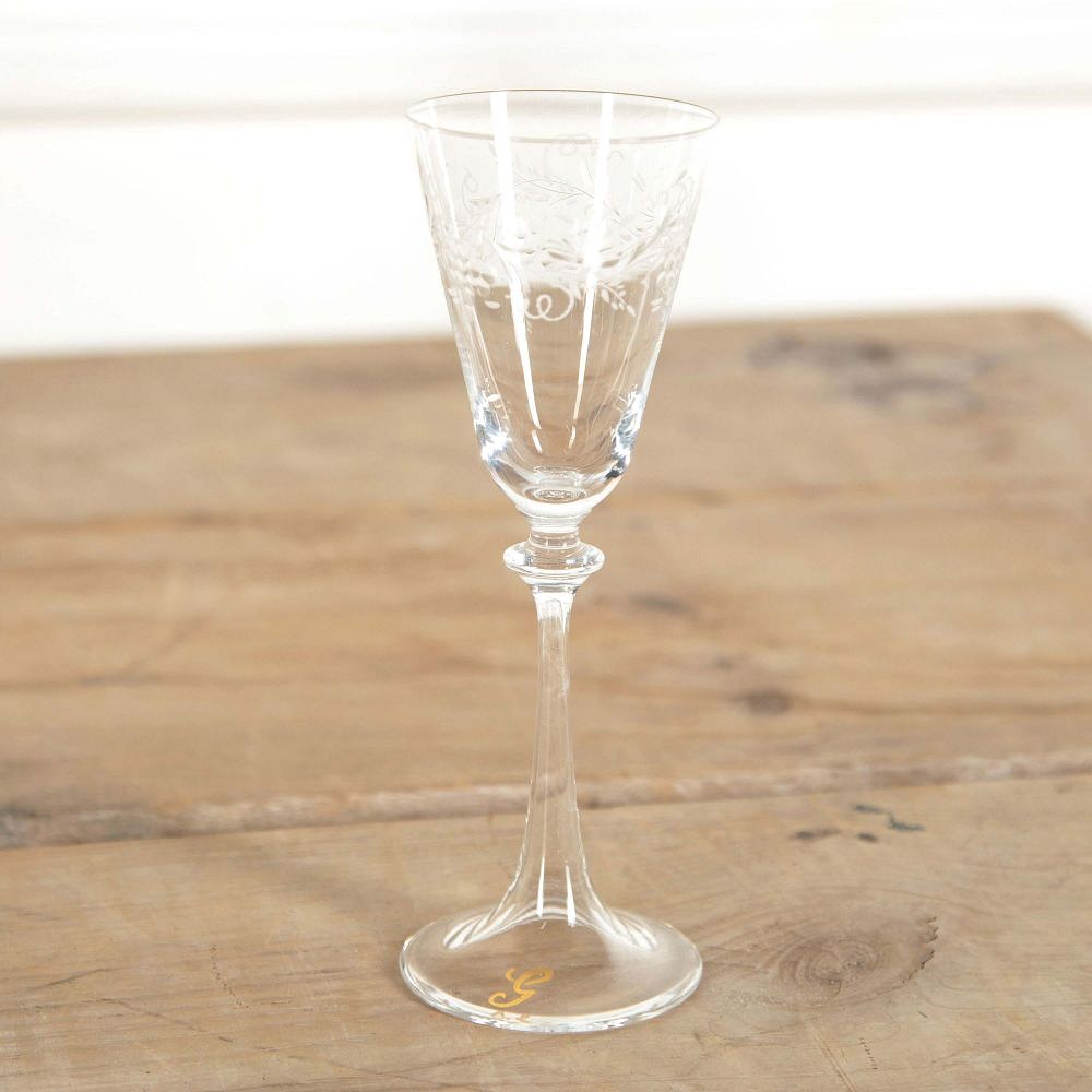 Murano Etched Tall Glasses and Matching Carafe Jug DA588635