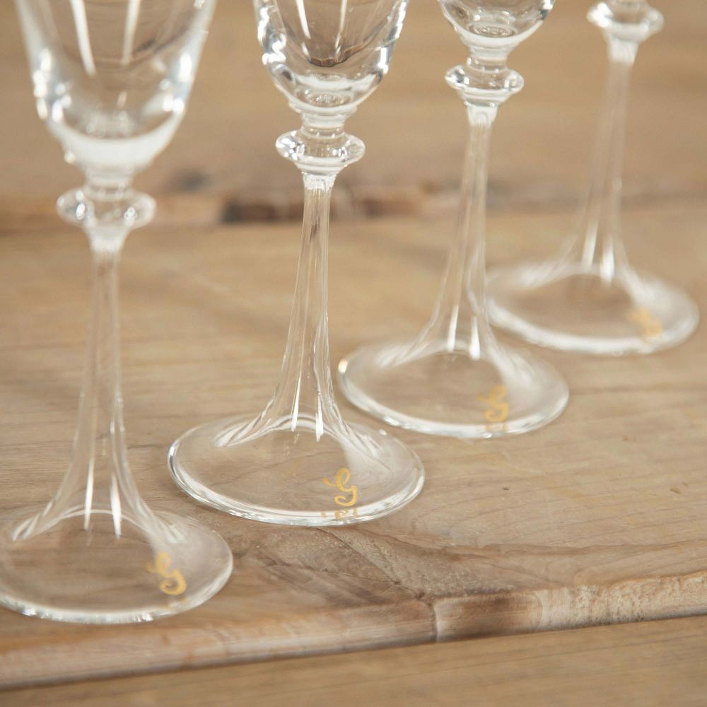 Murano Etched Tall Glasses and Matching Carafe Jug DA588635