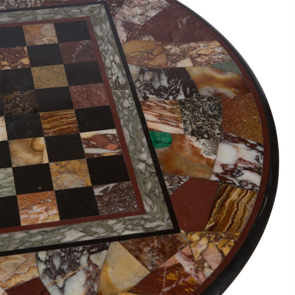 Occasional Table with Specimen Marble Chessboard Top TC0158698