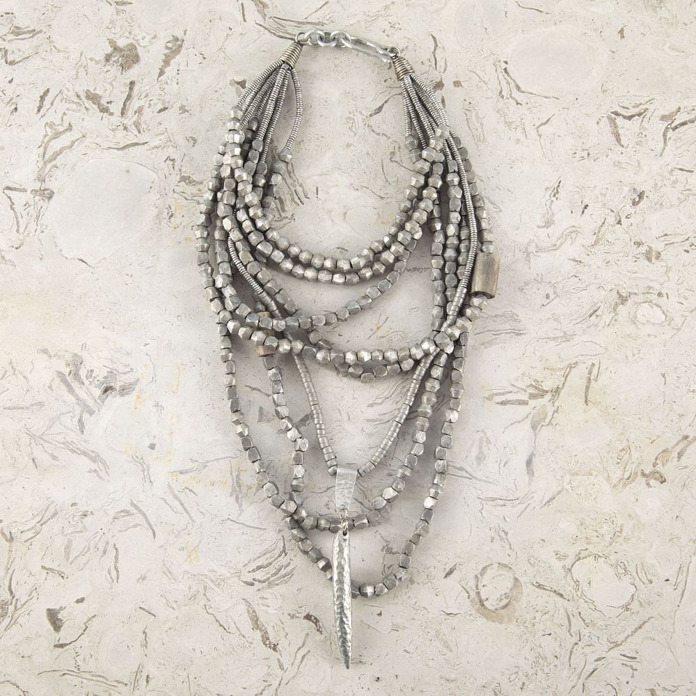 Orma Tribal Necklace in Cast Aluminium LS4423380
