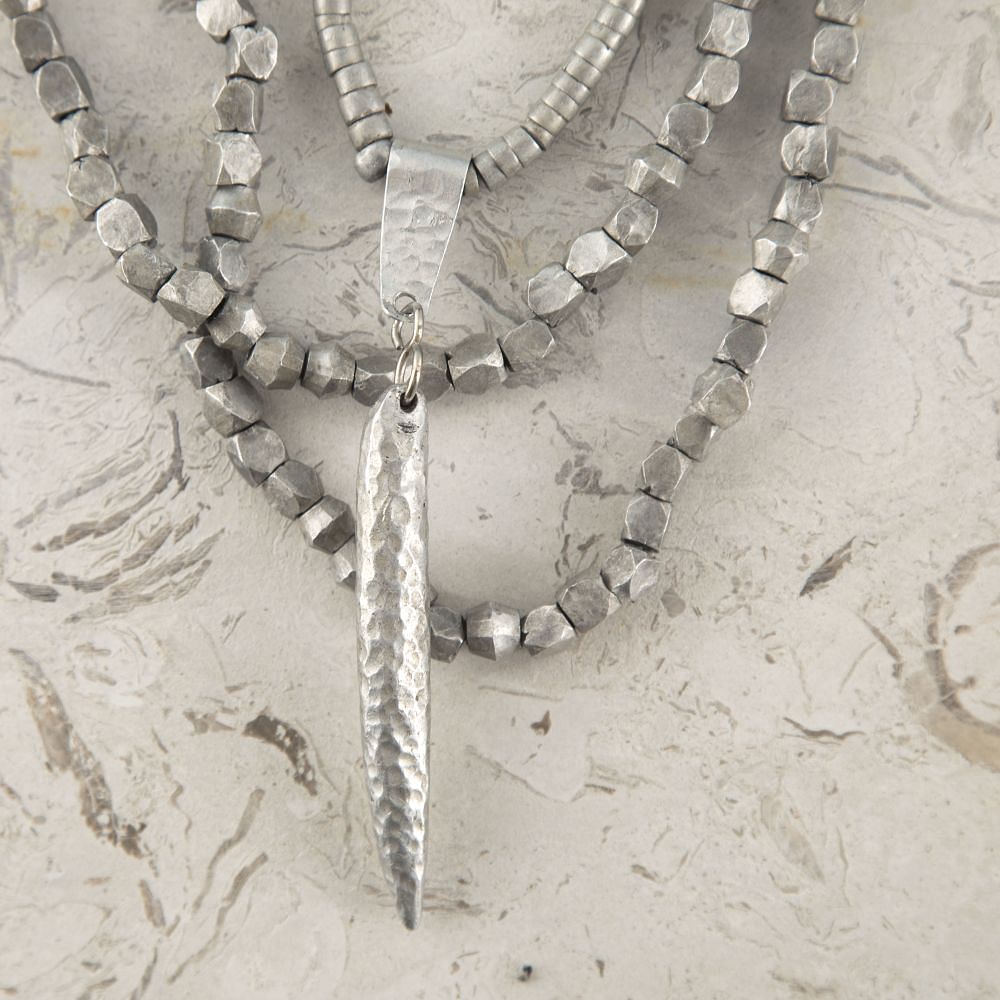 Orma Tribal Necklace in Cast Aluminium LS4423380