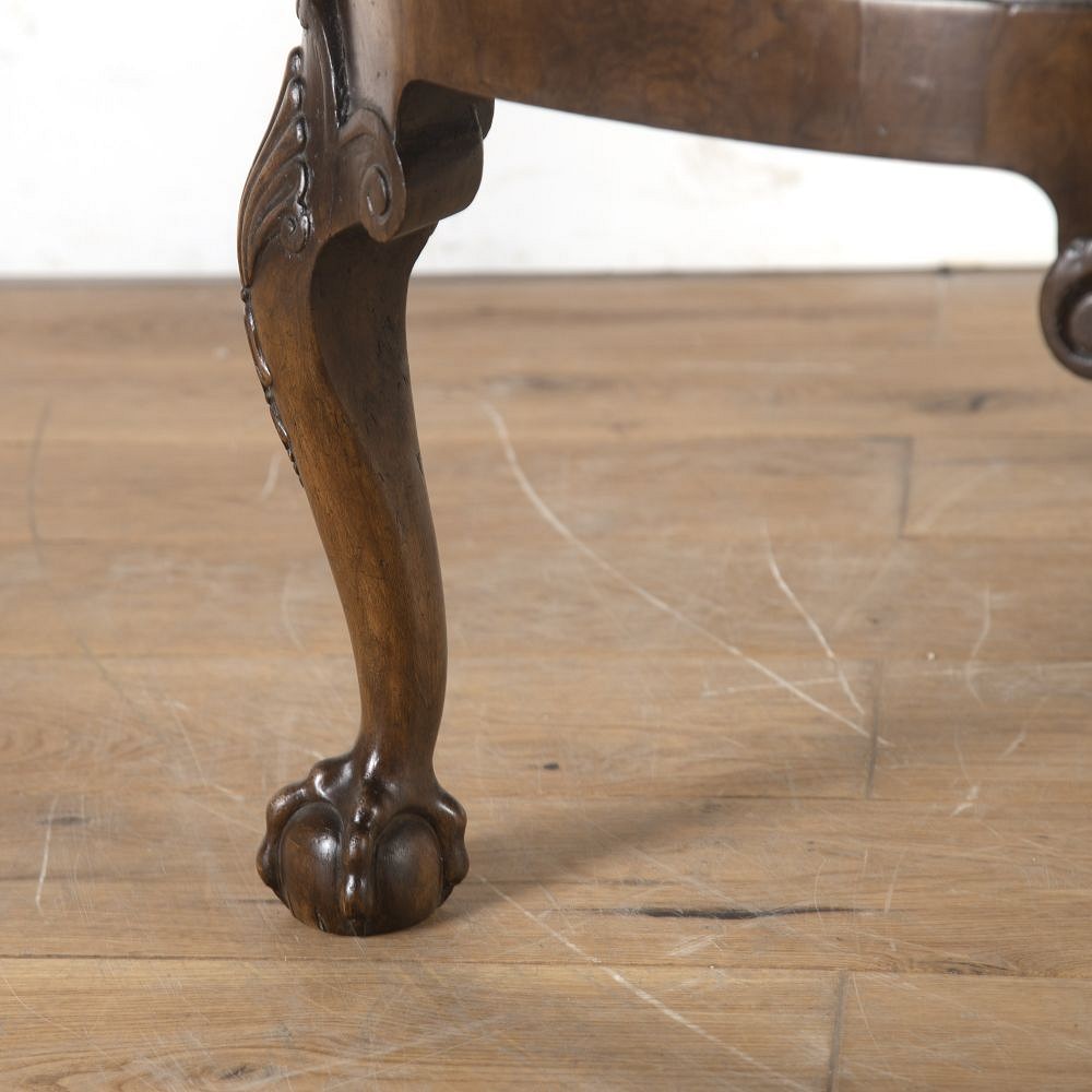 Walnut Oval Stool with Ball and Claw Feet ST1014349
